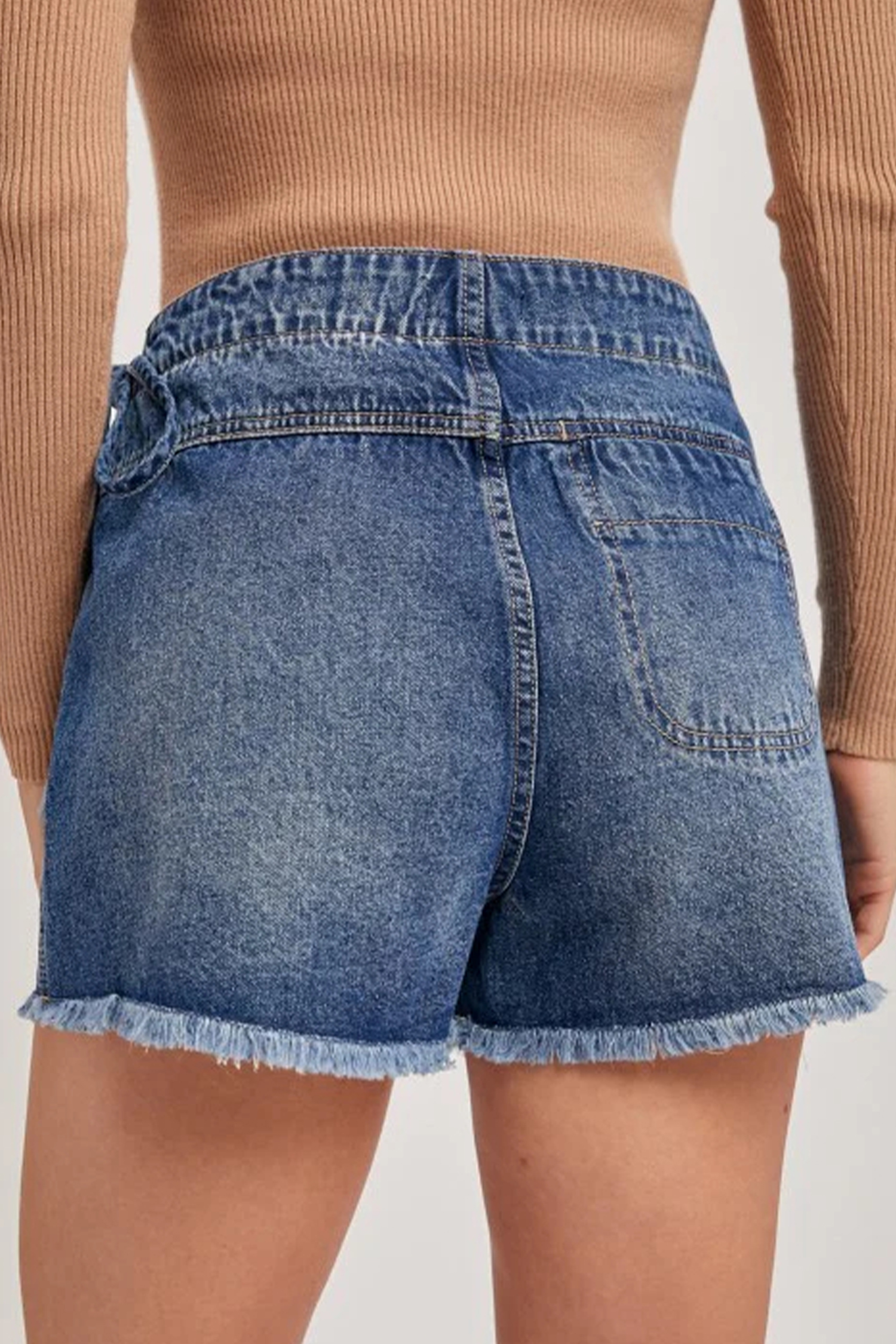 Ashleigh Blue Wrapped Tied Waist Denim Skort - Image 2