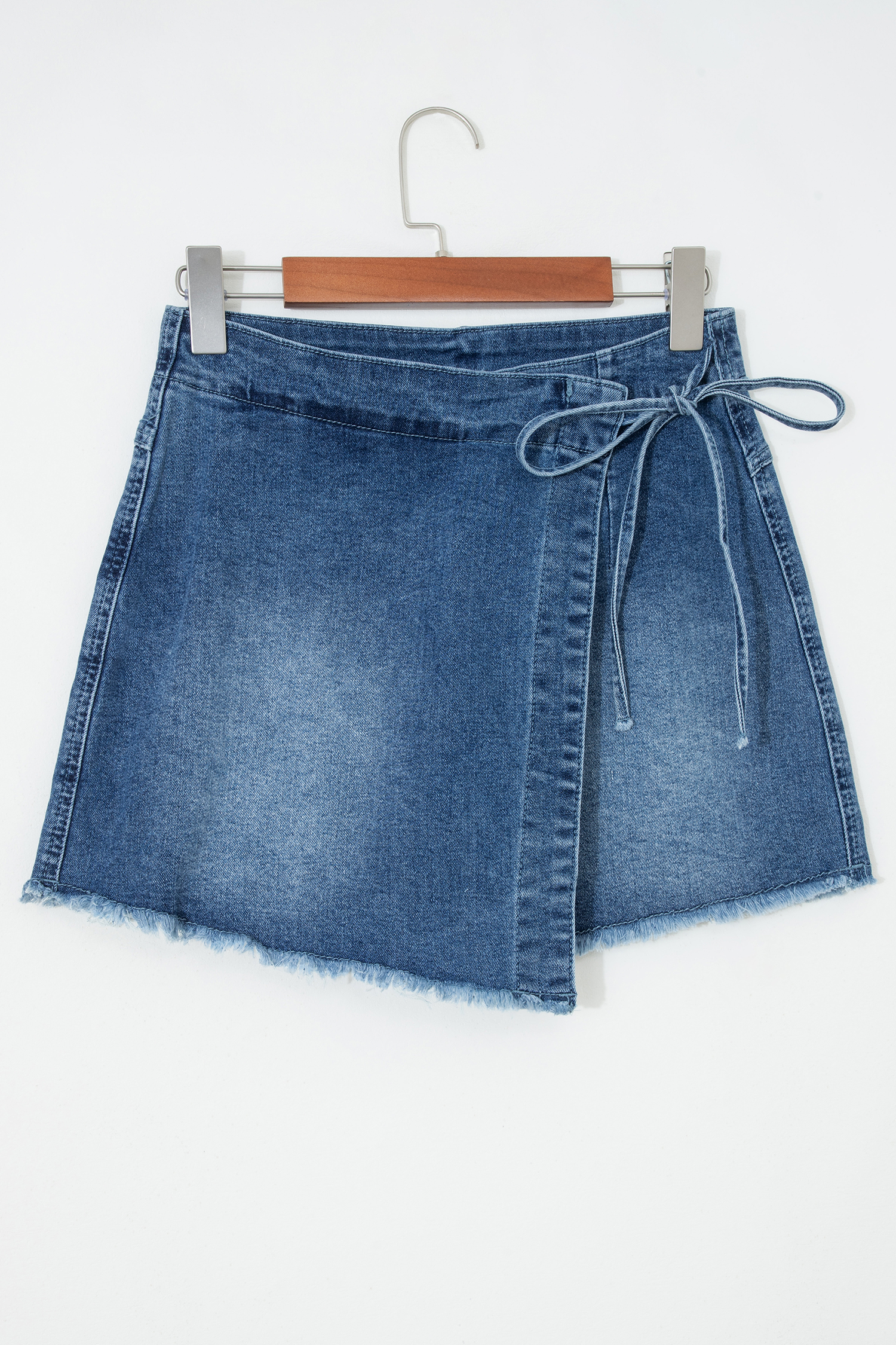 Ashleigh Blue Wrapped Tied Waist Denim Skort - Image 8