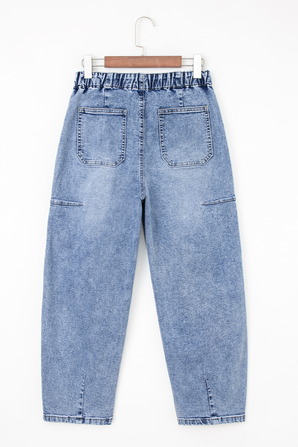 Myosotis Large Patch Pocket Drawstring Paperbag Waist Barrel Jeans - Image 8
